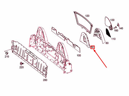 NEW MERCEDES-BENZ SLK R172 FRONT ROLL-OVER BAR TRIM A17286001099H44 ORIGINAL