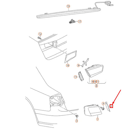 NEW AUDI A6 AVANT C7 REAR RIGHT TAIL LIGHT TRIM 4G9945254A