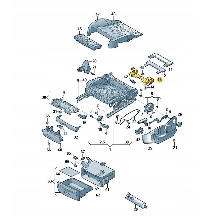 NEW AUDI Q5 8R FRONT ISOFIX SEAT HOLDER 8R0881545 ORIGINAL