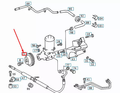 NEW MERCEDES-BENZ 190 W201 ENGINE WATER PUMP PULLEY A1264600379 ORIGINAL