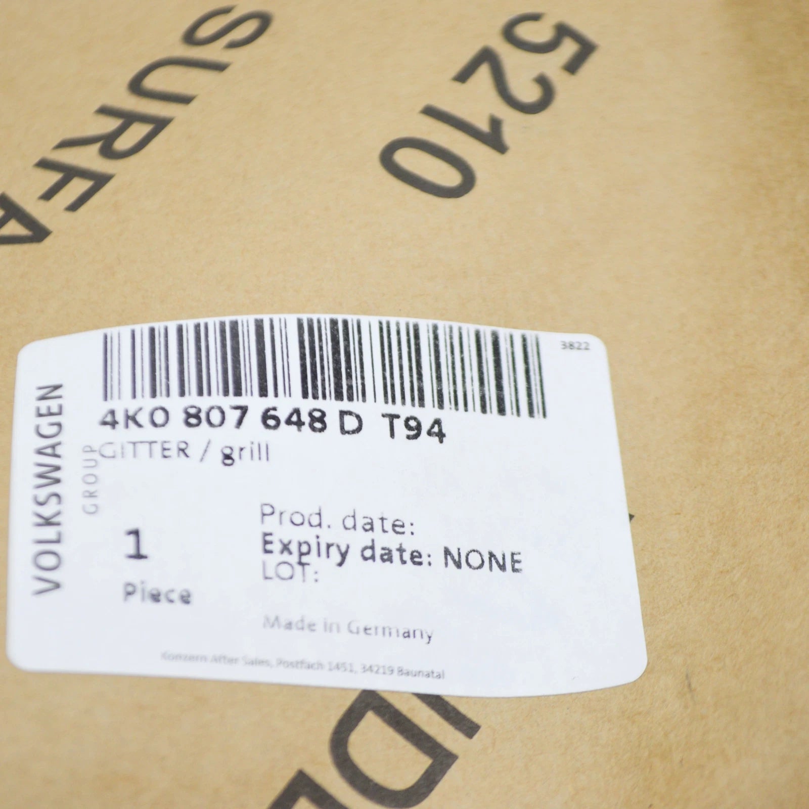 NEW AUDI A6 C8 AVANT FRONT RIGHT BUMPER GRILLE 4K0807648DT94