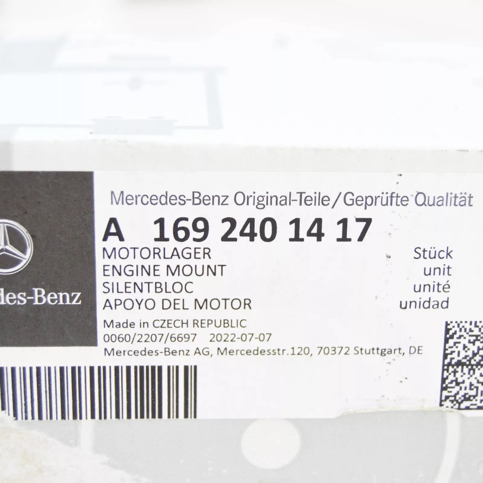 NEW MERCEDES-BENZ A W169 FRONT ENGINE MOUNTING SUPPORT A1692401417 ORIGINAL