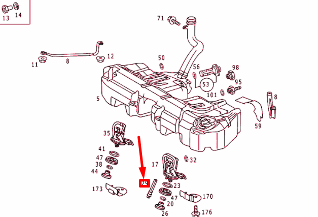 NEW MERCEDES-BENZ C W202 FUEL STRAINER A2024710435 ORIGINAL