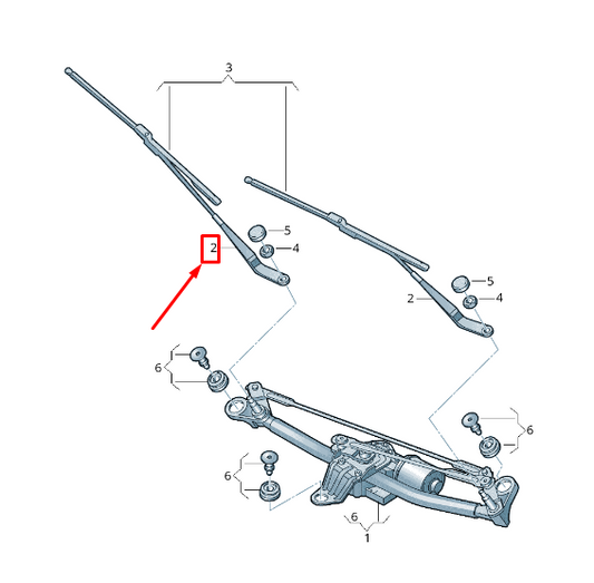 new audi tt fv front left wiper arm rhd 8s29554071p9 8s2955407 1p9 original