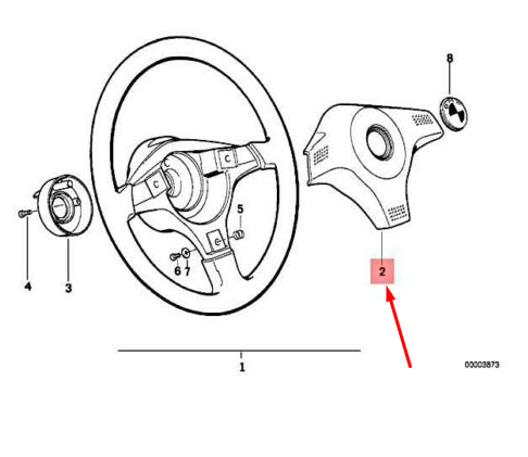 new bmw 3 e36 steering wheel horn pad 32331158880 1158880 original