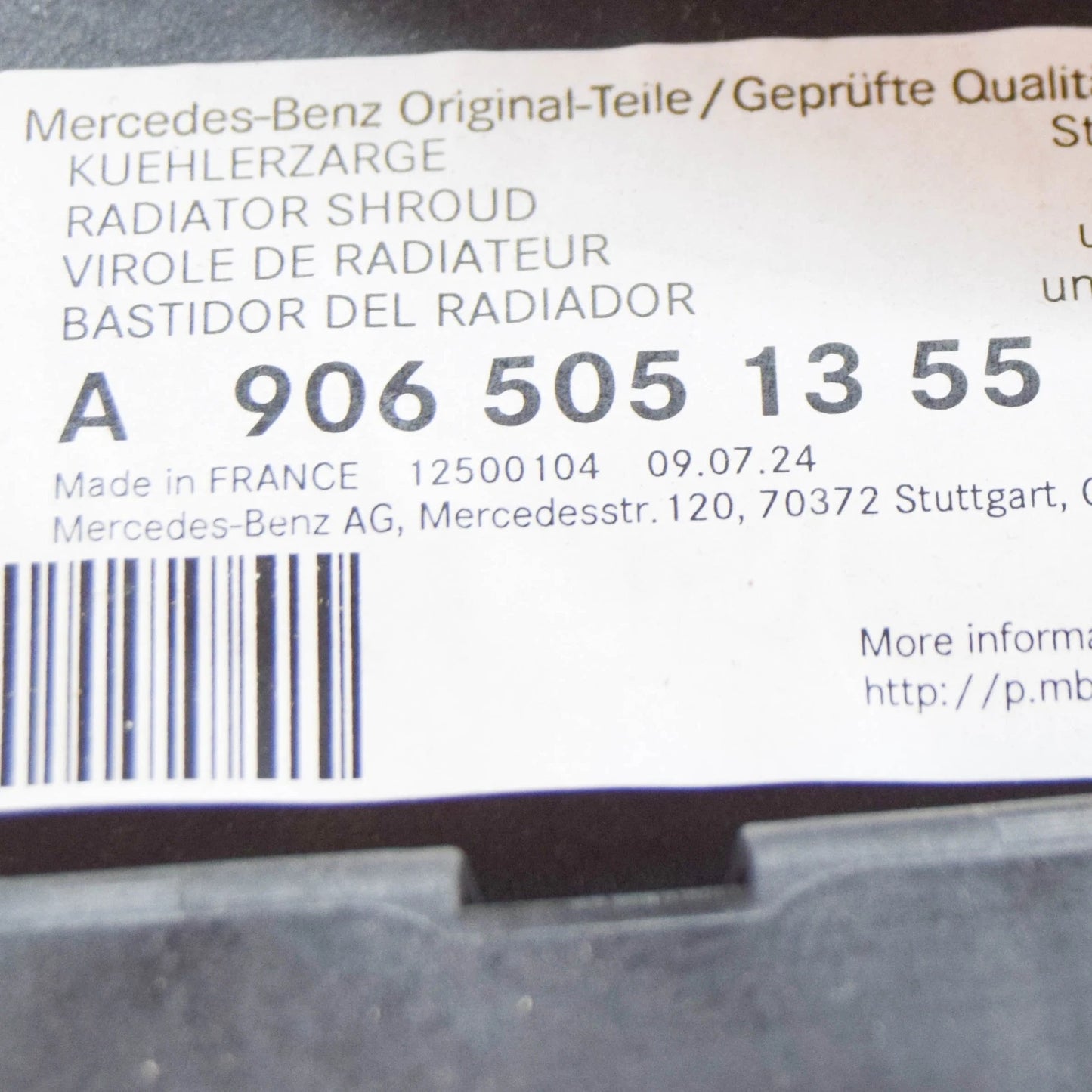 NEW MERCEDES BENZ SPRINTER 906 FAN SHROUD A9065051355 ORIGINAL