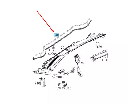 NEW MERCEDES-BENZ GLA X156 ENGINE COMPARTMENT RUBBER SEAL A1768310042 ORIGINAL