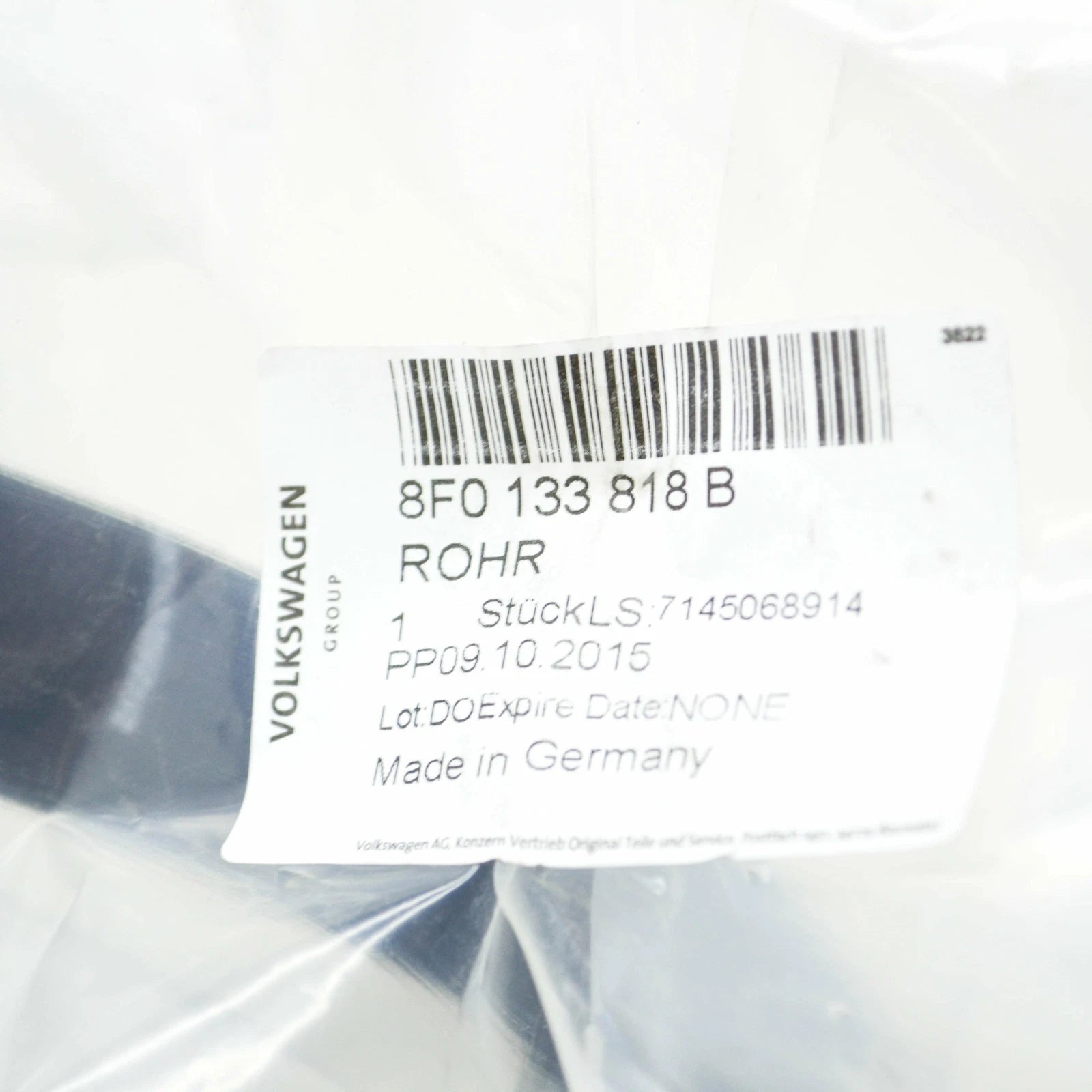 NEW AUDI A5 CABRIO 8F RIGHT SECONDARY AIR INJECTION PUMP TUBE 8F0133818B