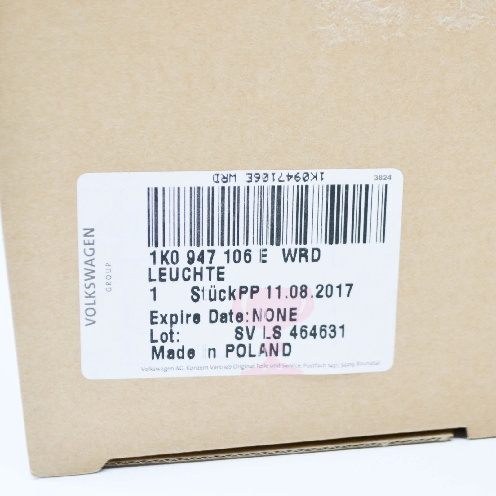 NEW VOLKSWAGEN GOLF 1K MK5 FRONT INTERIOR READING LIGHT 1K0947106EWRD