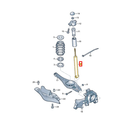 NEW AUDI Q3 SPORTBACK F3N REAR GAS SHOCK ABSORBER 5QF513049CM ORIGINAL