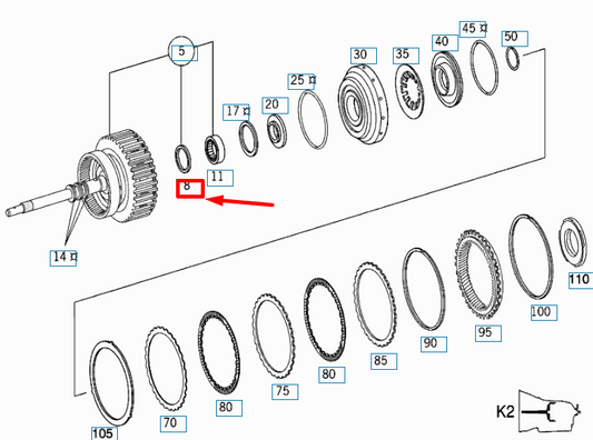new mb e t-model s211 transmission output shaft seal ring a1402722755 original