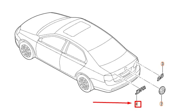 NEW VOLKSWAGEN JETTA A5 REAR EMBLEM BADGE 1K5853687739