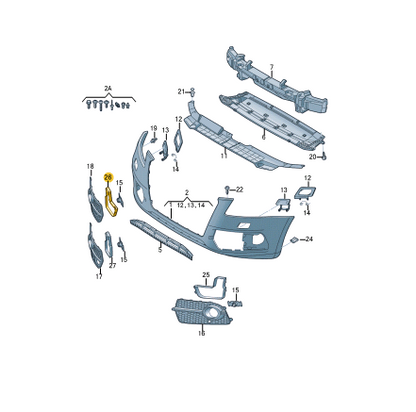 NEW AUDI Q5 8R FRONT BUMPER RIGHT GRILLE COVER 8R0807246 ORIGINAL