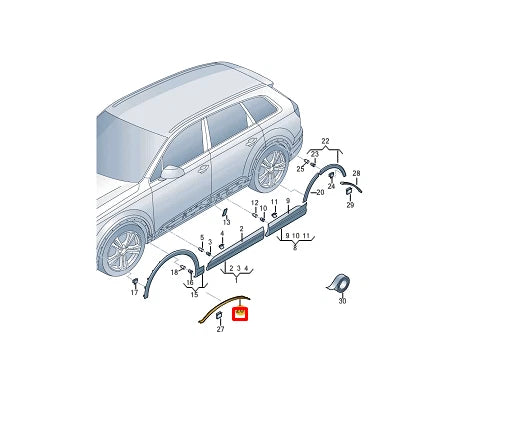 NEW AUDI Q7 4M FRONT LEFT WHEEL COVER 4M0854969A ORIGINAL