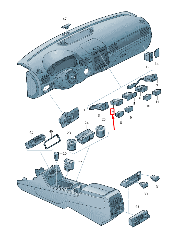 new vw touareg 7p parking aid pushbutton 7p6927122b original