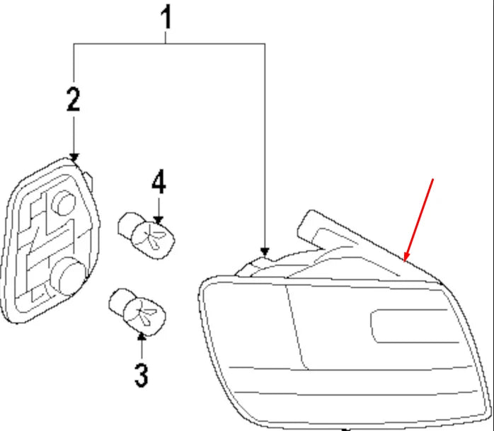 NEW AUDI A6 C6 REAR LEFT TAILLIGHT LED 4F5945095K ORIGINAL