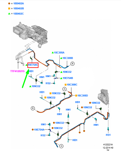 new ford transit custom mk1 auxiliary heater hose bracket 1894607 original