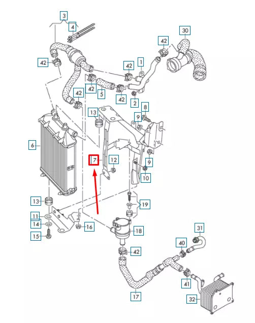 NEW AUDI A5 SPORTBACK 8T RIGHT UPPER RADIATOR MOUNT BRACKET 8K0121261G ORIGINAL