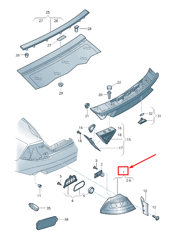 new audi a6 avant c7 rear right taillight 4g8945096d original