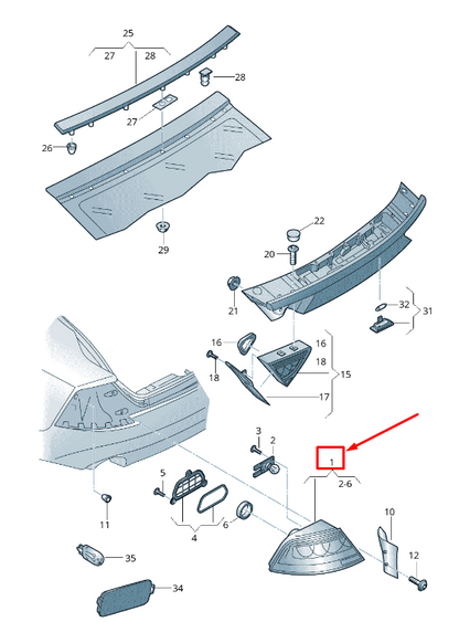 new audi a6 avant c7 rear right taillight 4g8945096d original