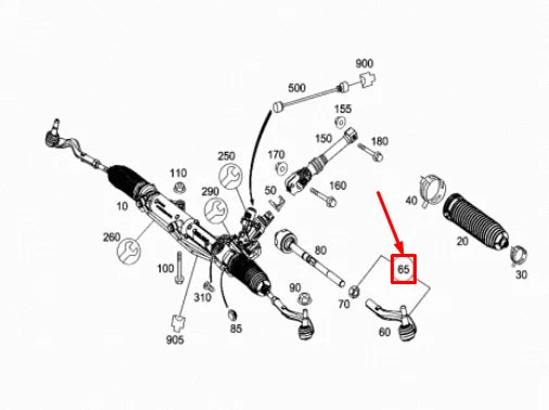 NEW MERCEDES-BENZ E W212 FRONT RIGHT TIE ROD END A2123302603 ORIGINAL