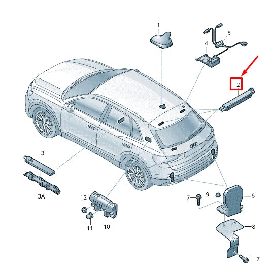 NEW AUDI Q3 F3 LEFT UPPER ANTENNA AMPLIFIER 83A035225E