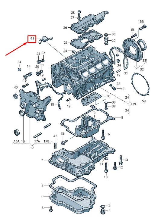 new vw touareg 7l engine oil squiter 077103158k original