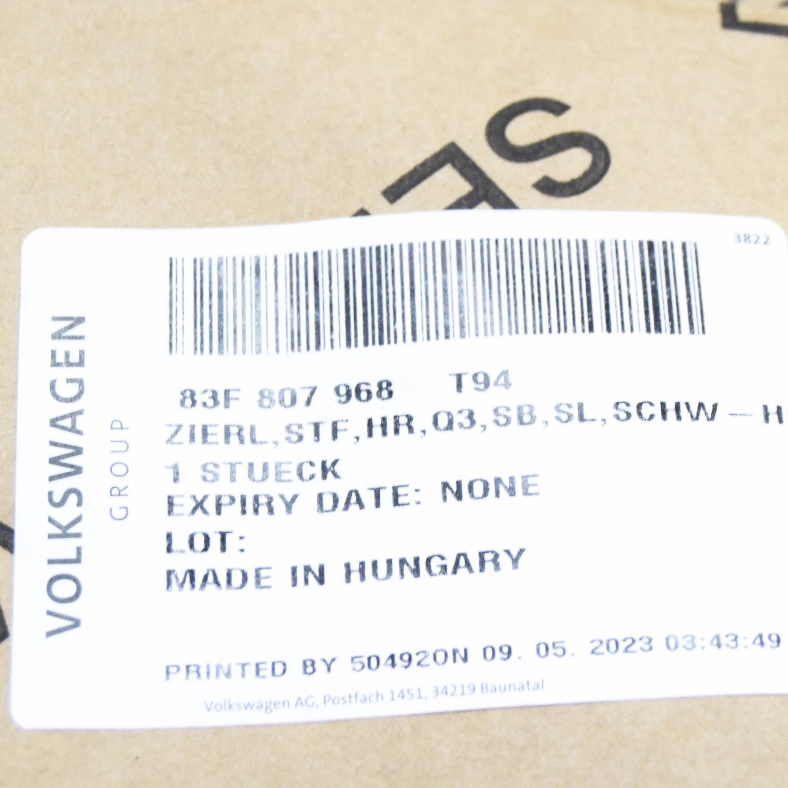 NEW AUDI Q3 F3 SPORTBACK REAR BUMPER COVER RIGHT TRIM 83F807968T94 ORIGINAL