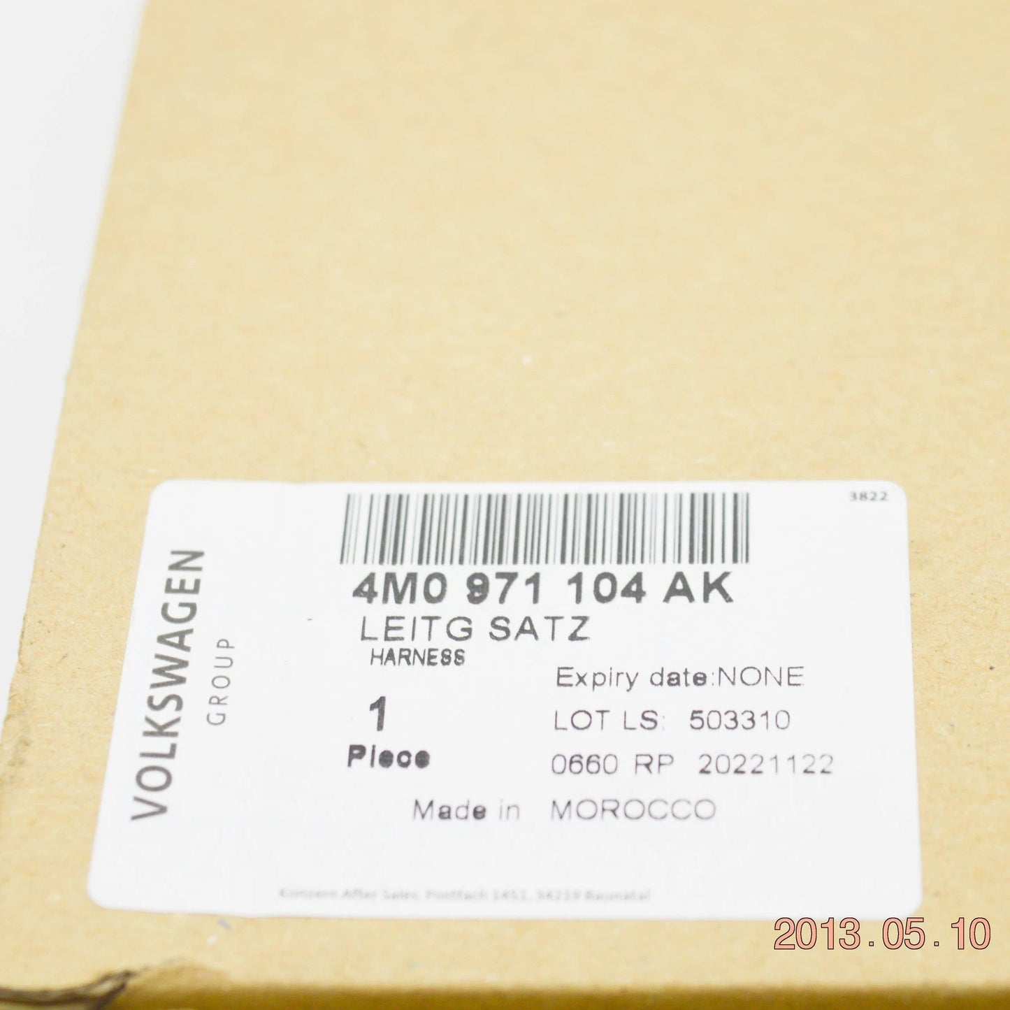 NEW AUDI Q7 4M REAR BUMPER PARKING AID WIRING HARNESS 4M0971104AK ORIGINAL