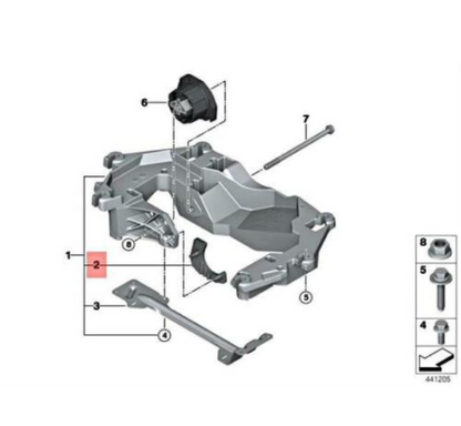 new bmw x5 f15 f85 m rear transmission mount buffer 22326773705 original