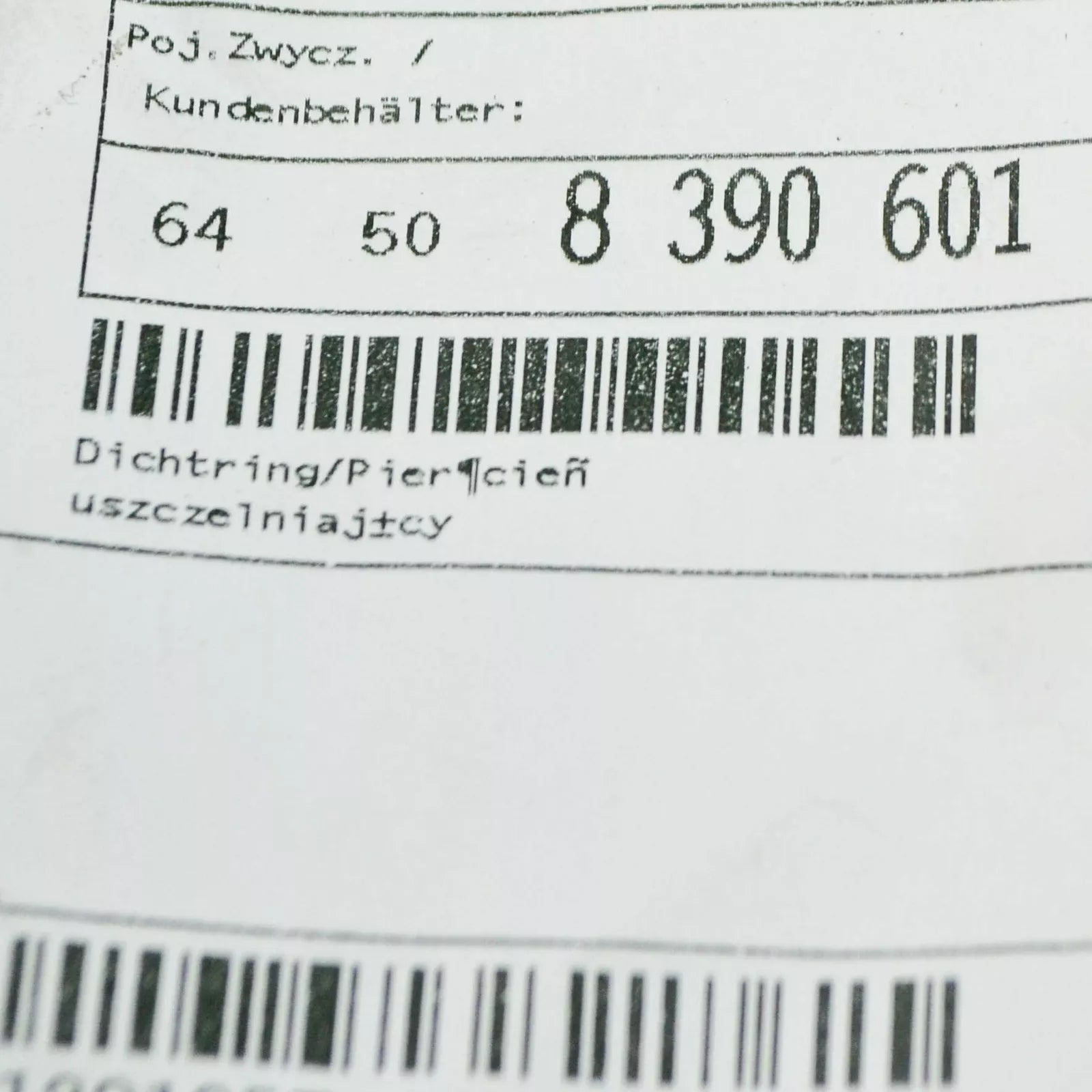 NEW BMW 3 E46 POWER STEERING HOSE GASKET O-RING SEAL 8390601 64508390601