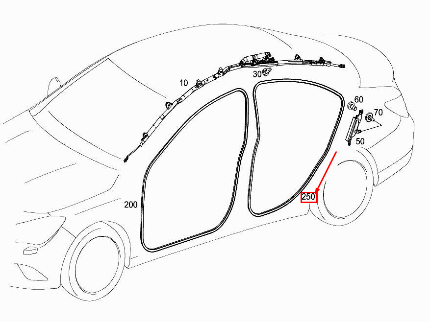 new mercedes-benz cla coupe c117 rear door edge guard a1176920176 original