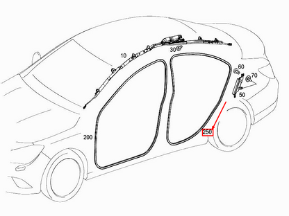 new mercedes-benz cla coupe c117 rear door edge guard a1176920176 original