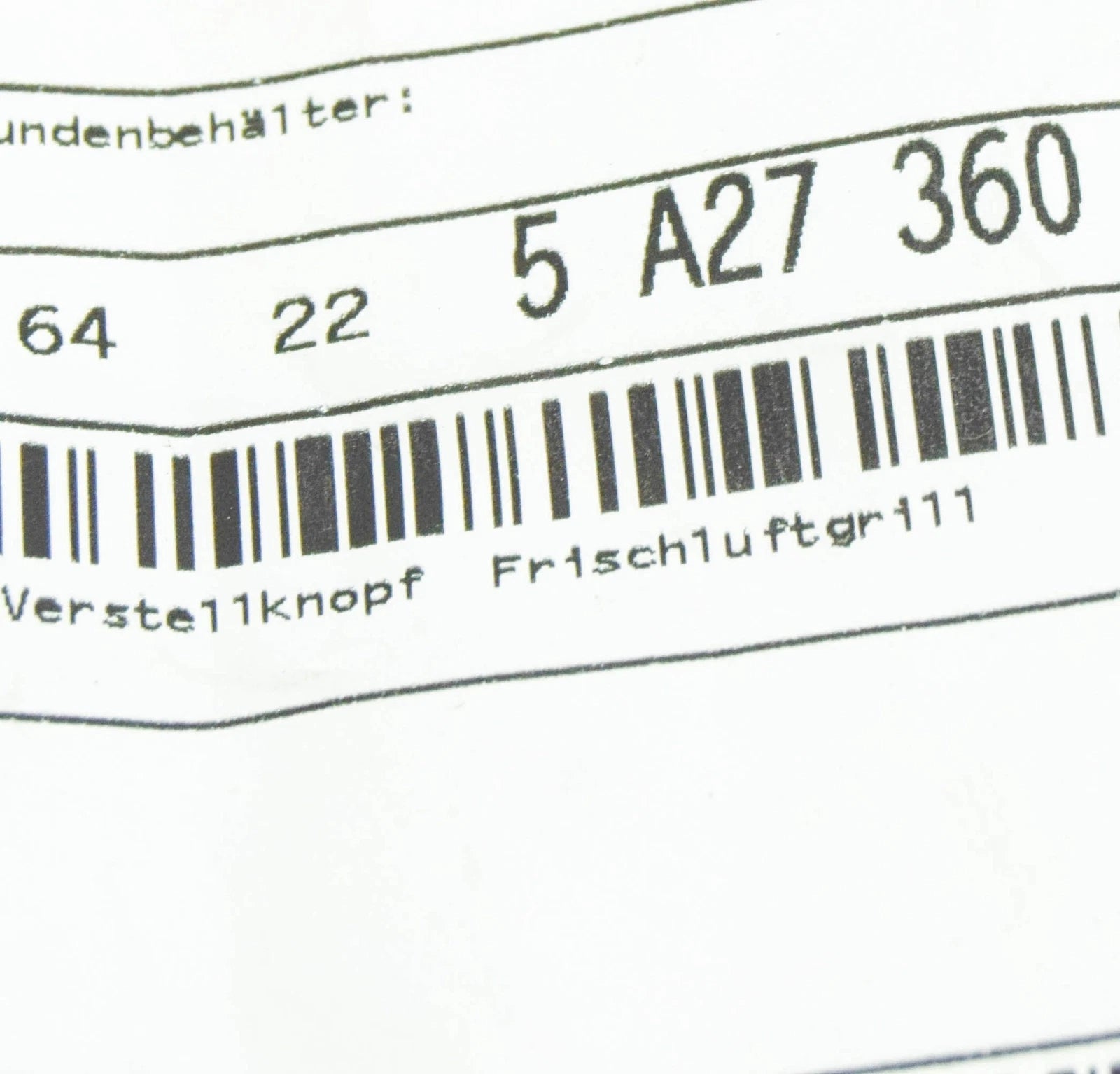 NEW BMW X5 G05 DASH PANEL AIR GRILL TRIM 64225A27360 ORIGINAL