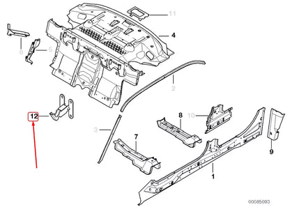 NEW BMW 5 E39 CENTRE BACKREST BEARING BRACKET 41127050794 7050794 ORIGINAL