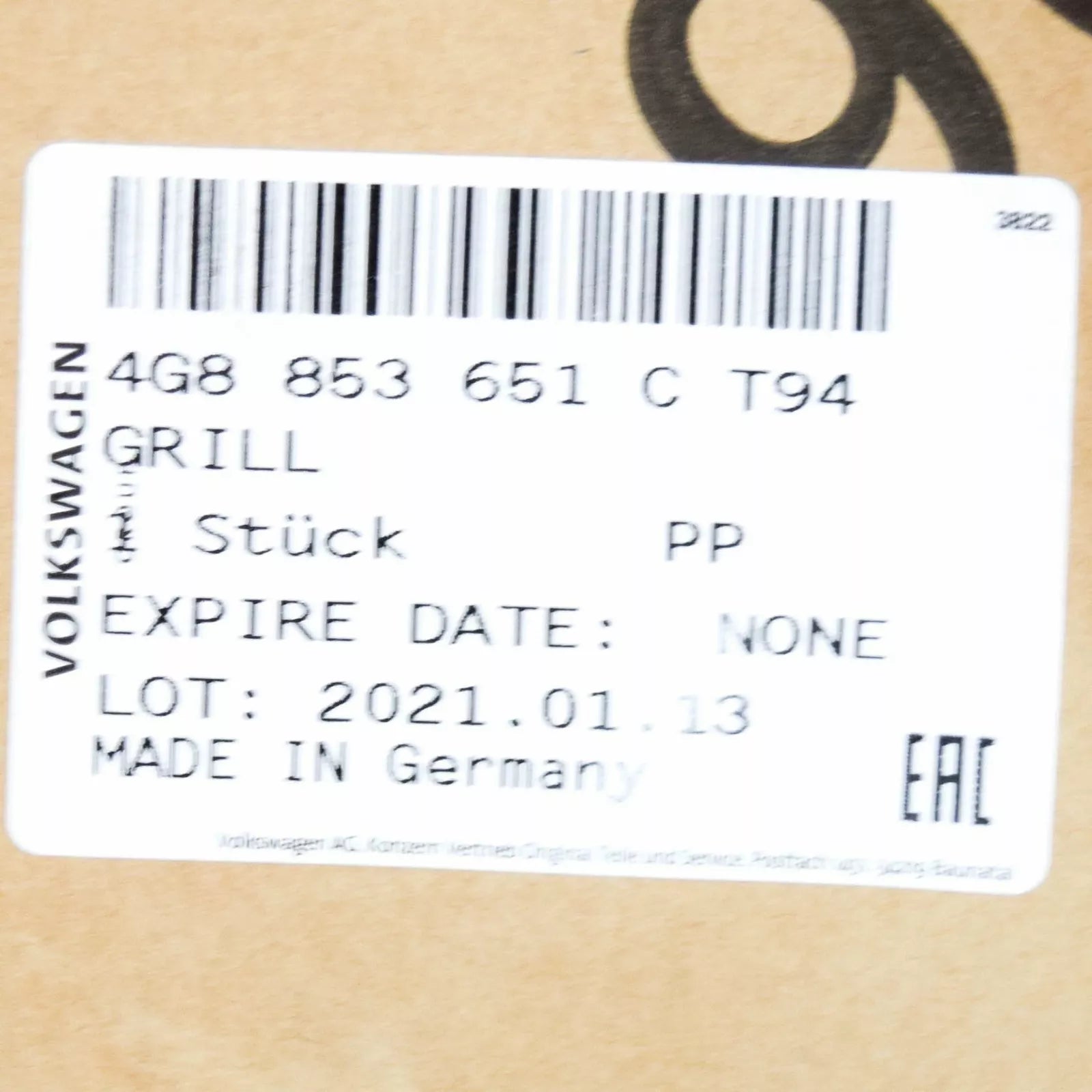 NEW AUDI A7 4GA FRONT BUMPER RADIATOR GRILLE 4G8853651CT94