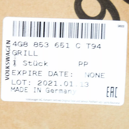 NEW AUDI A7 4GA FRONT BUMPER RADIATOR GRILLE 4G8853651CT94