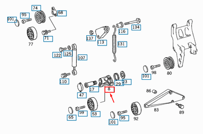 NEW MERCEDES-BENZ SPRINTER 903 TIGHTENER PULLEY LEVER A6062000173 ORIGINAL