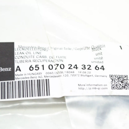 NEW MERCEDES-BENZ A W176 FUEL LEAK OIL LINE A6510702432 ORIGINAL