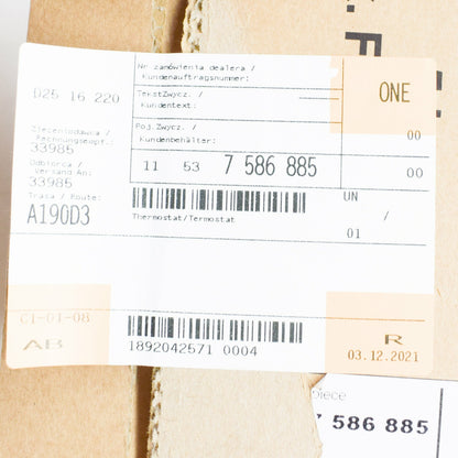 new bmw 7 e65 thermostat 11537586885 7586885 4.8 petrol 264kw original