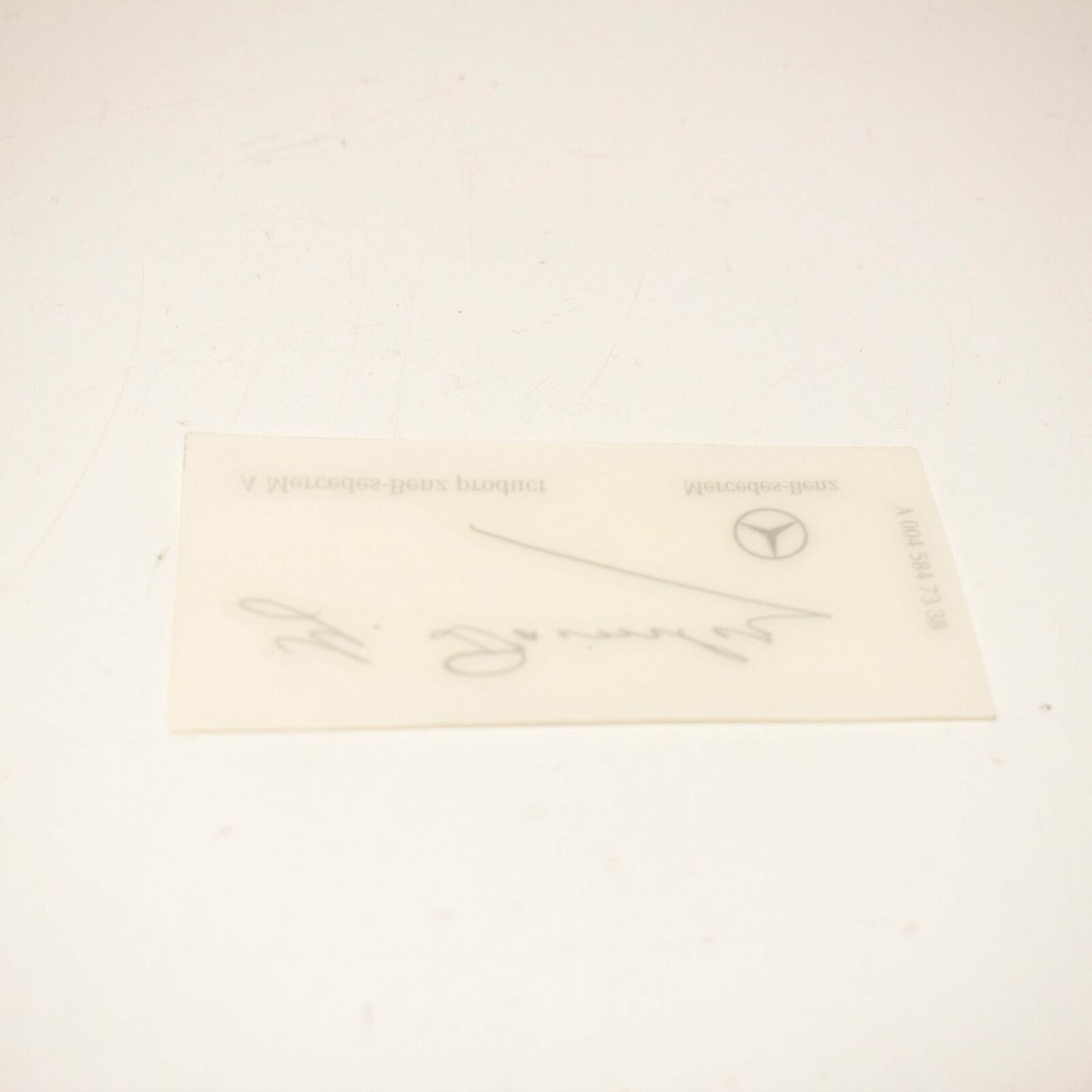 NEW MERCEDES G DAIMLER SIGNED CLEAR WINDSHIELD GLASS DECAL A0045847338 ORIGINAL