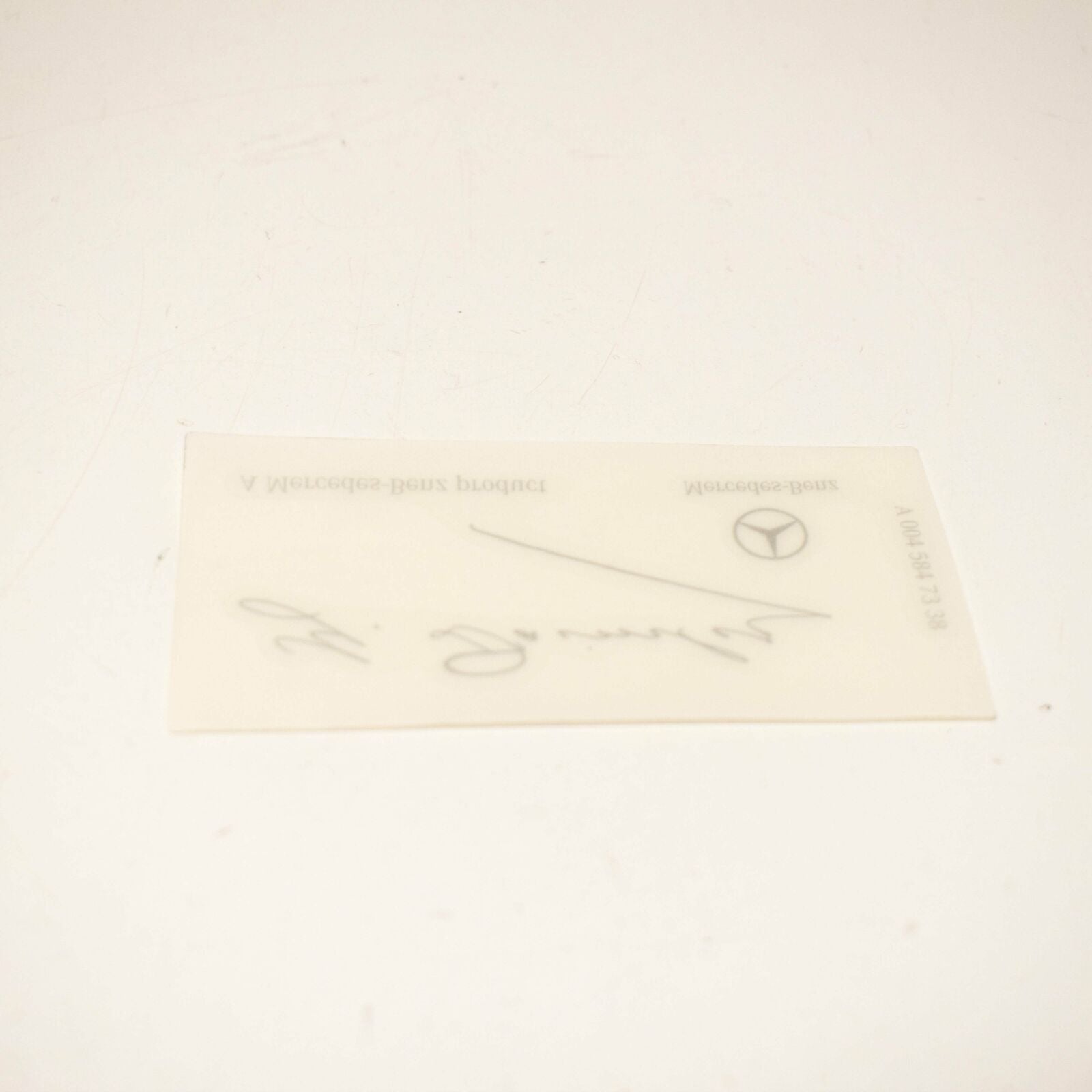 NEW MERCEDES G DAIMLER SIGNED CLEAR WINDSHIELD GLASS DECAL A0045847338 ORIGINAL