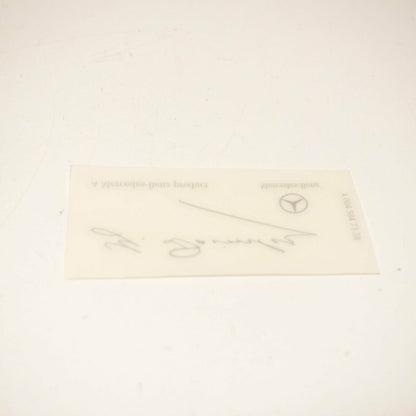 NEW MERCEDES G DAIMLER SIGNED CLEAR WINDSHIELD GLASS DECAL A0045847338 ORIGINAL