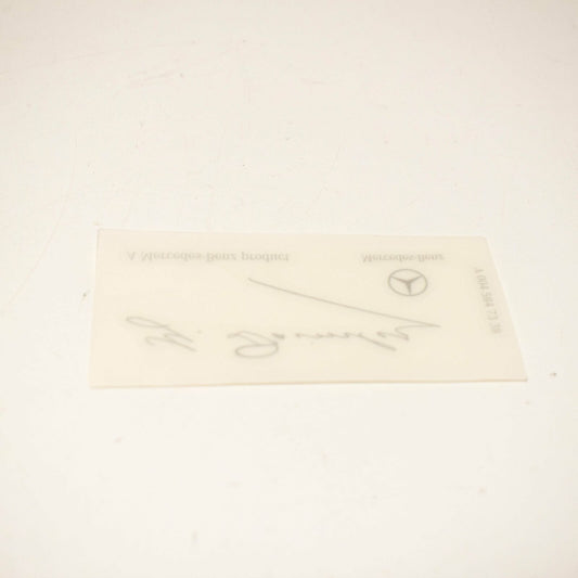 NEW MERCEDES G DAIMLER SIGNED CLEAR WINDSHIELD GLASS DECAL A0045847338 ORIGINAL