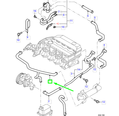 new ford transit mk3 egr heater inlet hose 3c11-9y438-ac 4791627 original