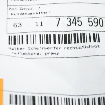 NEW BMW 7 F01 FRONT RIGHT HEADLIGHT BRACKET 63117345590 7345590 ORIGINAL