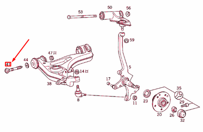 NEW MERCEDES-BENZ SLK R170 FRONT LOWER CONTROL ARM SCREW A2023330571 ORIGINAL