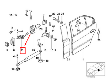 new bmw 7 e38 rear door brake 51228234605 8234605 original