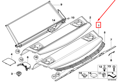 new bmw 3 e90 rear window shelf deck panel 7141210 51467141210 original