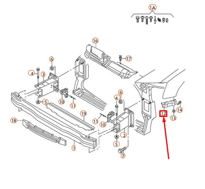 NEW AUDI A4 B8 FRONT LEFT BUMPER CARRIER GUIDE BRACKET 8K0807283H